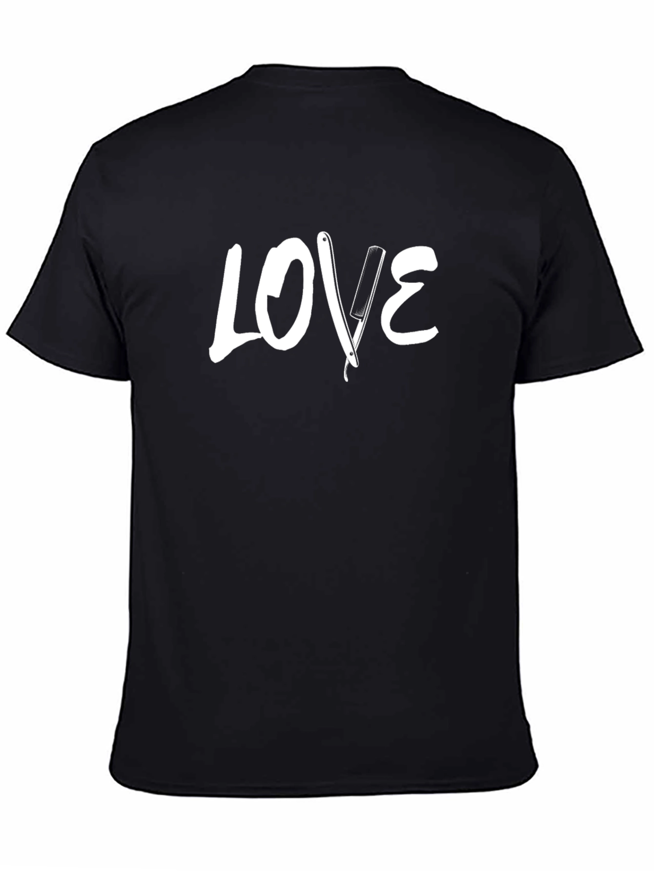 LOVE Barber Tee - Stylish Black Graphic T-Shirt