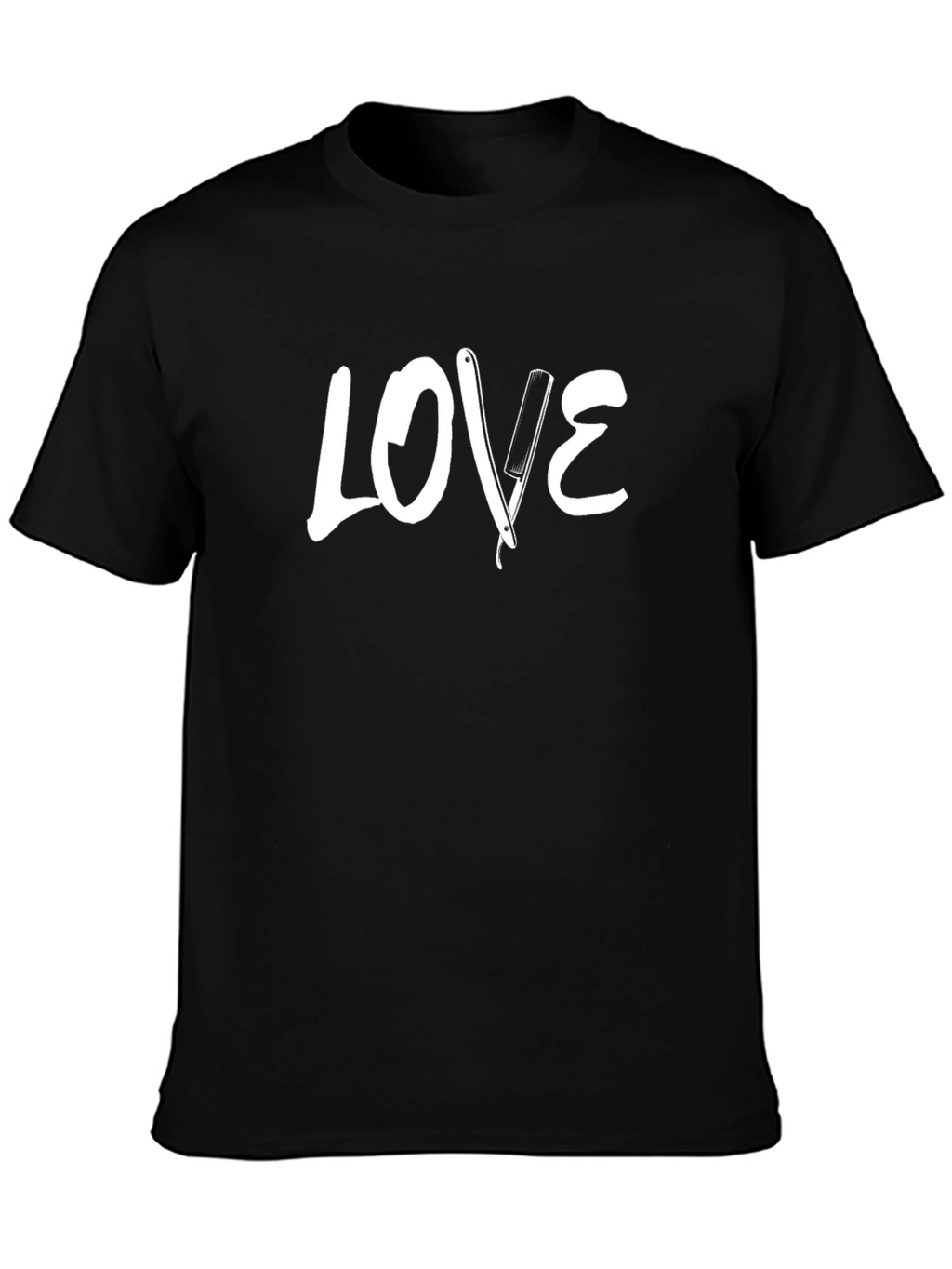 LOVE Barber Tee - Stylish Black Graphic T-Shirt