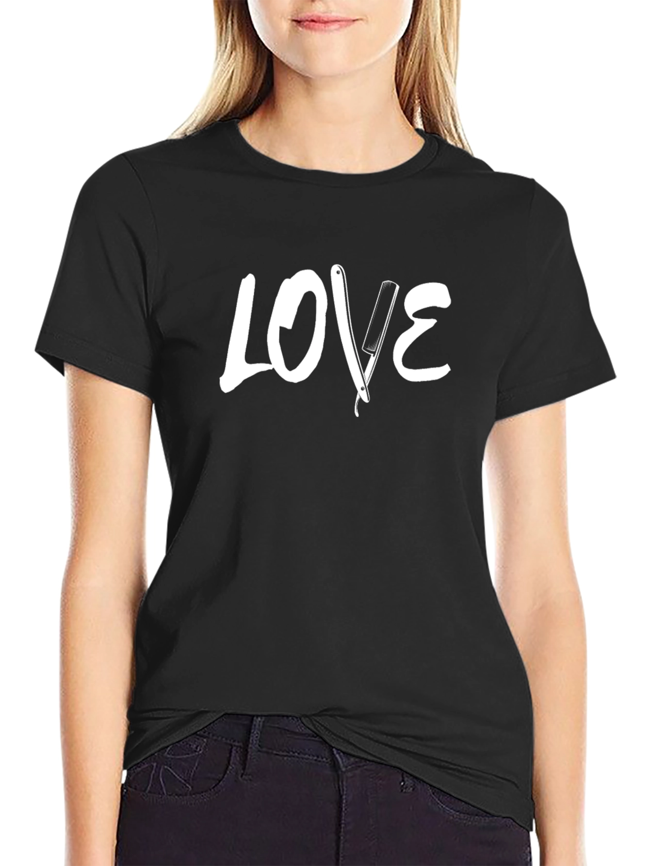 LOVE Barber Tee - Stylish Black Graphic T-Shirt