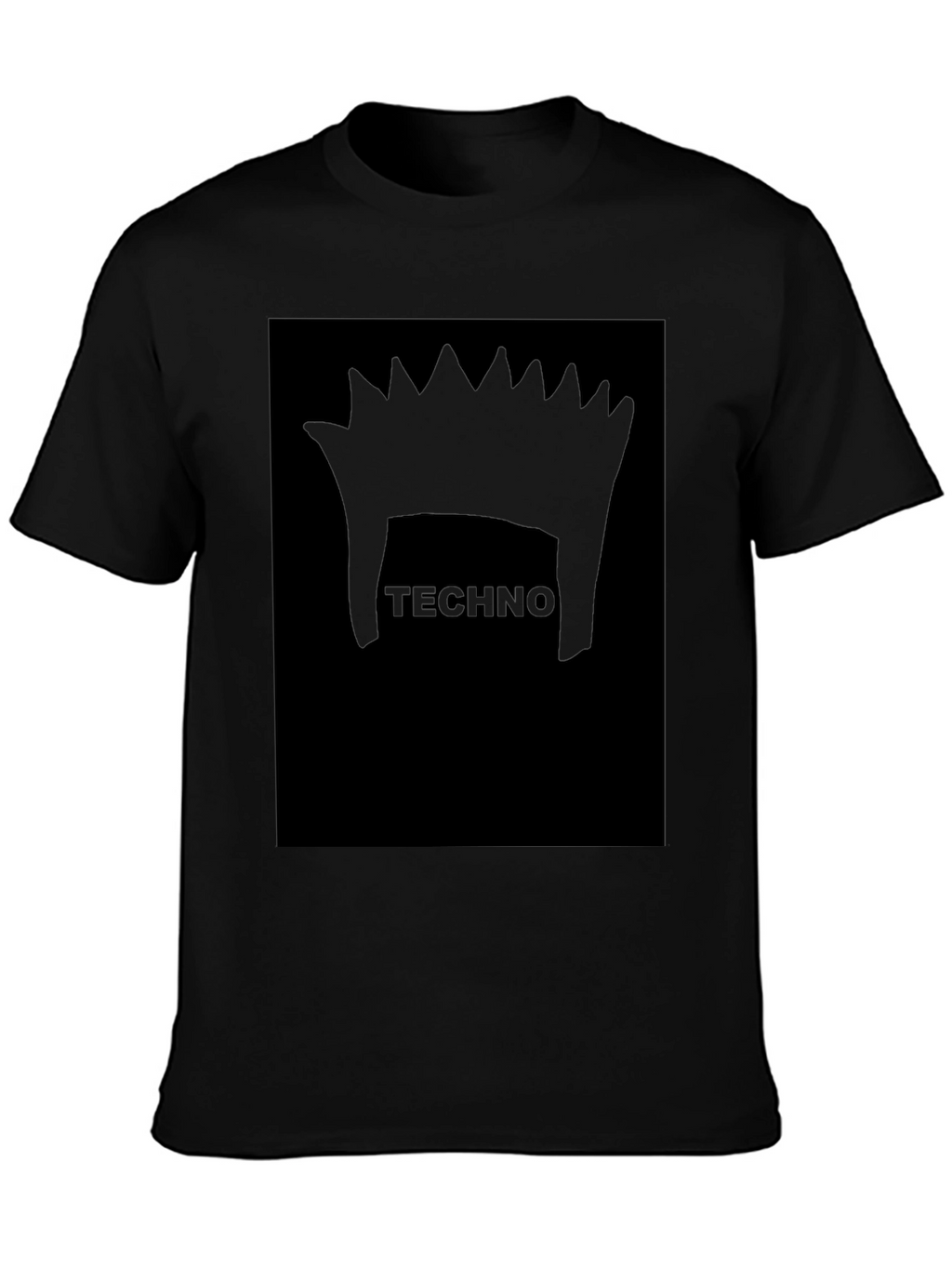 Techno Punk Graphic Black T-Shirt