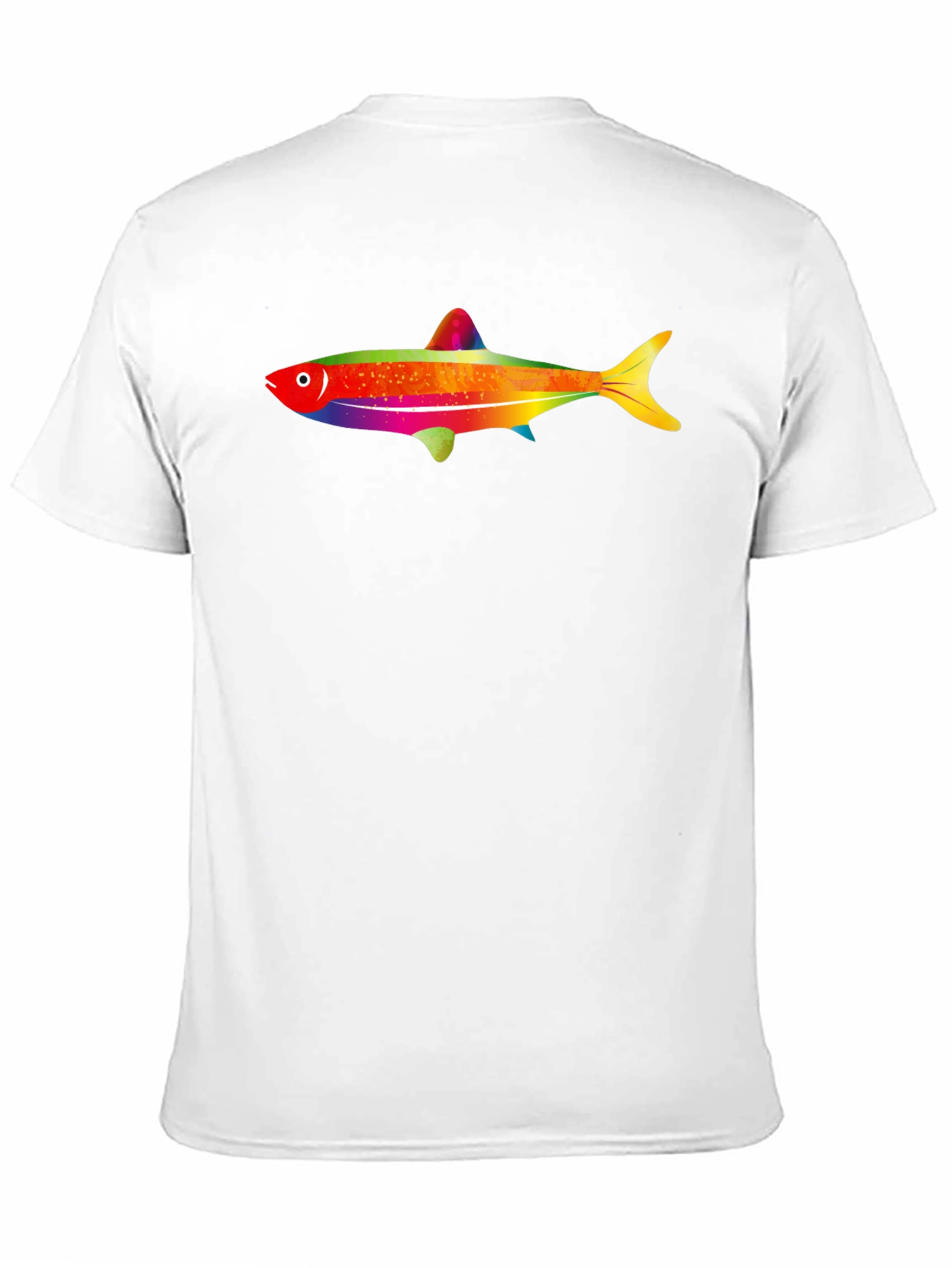 Rainbow Fish Graphic Tee - Mens Black T-Shirt