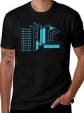 Cyber Circuit Tee - Black Graphic T-Shirt