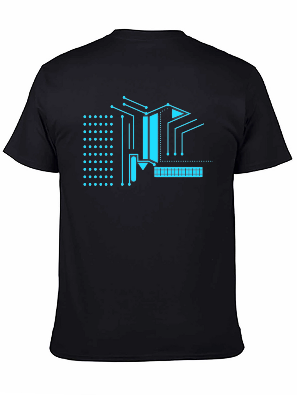 Cyber Circuit Tee - Black Graphic T-Shirt