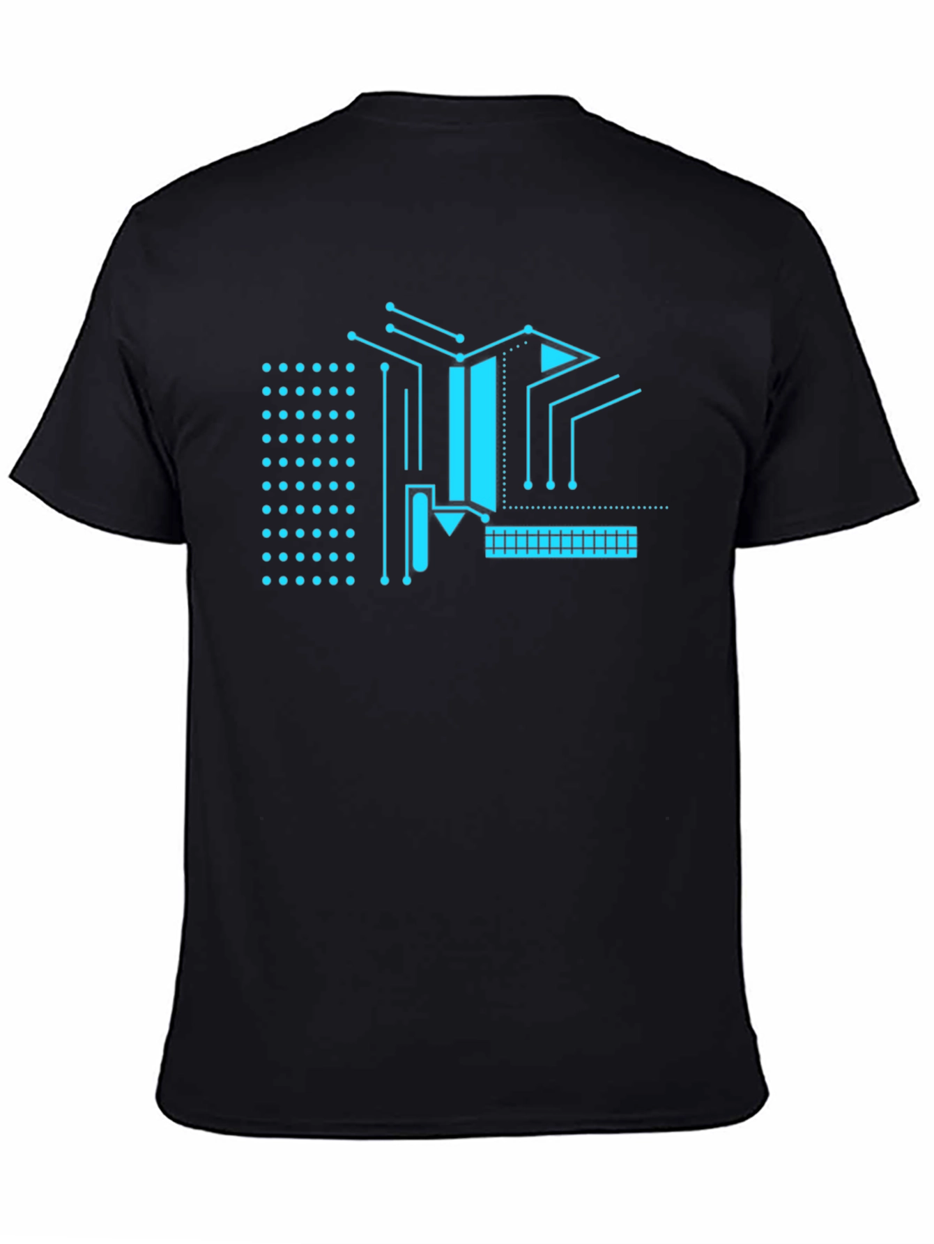 Cyber Circuit Tee - Black Graphic T-Shirt