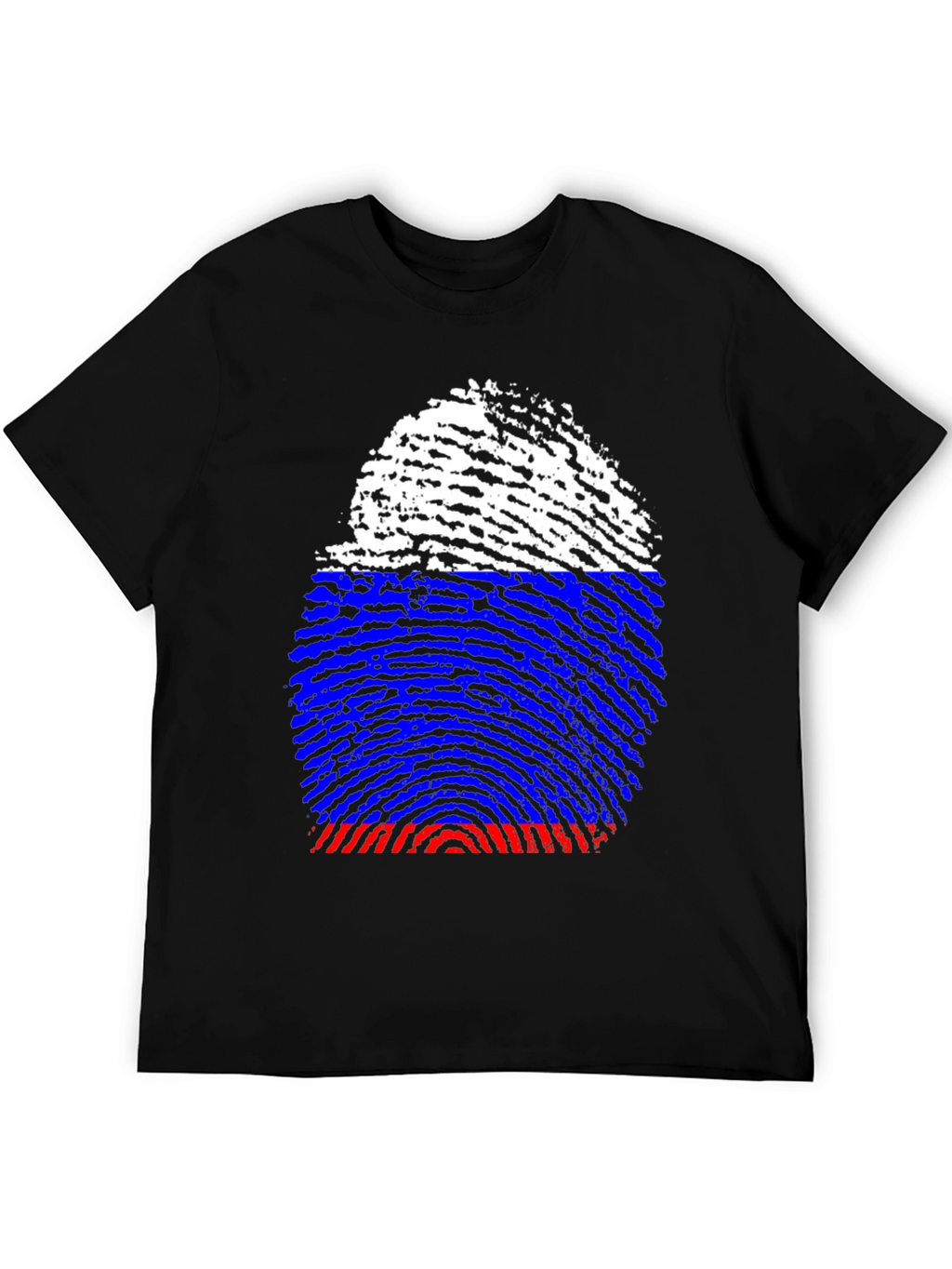 Russia Flag Fingerprint T-Shirt