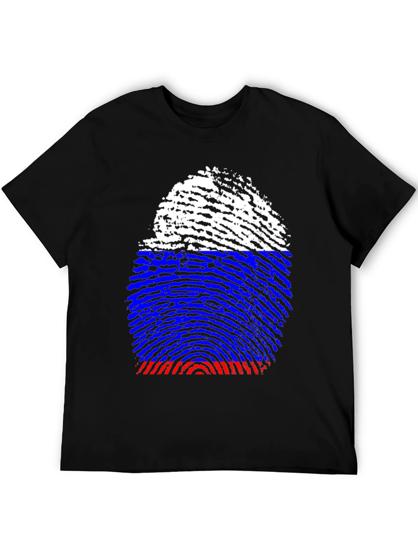 Russia Flag Fingerprint T-Shirt