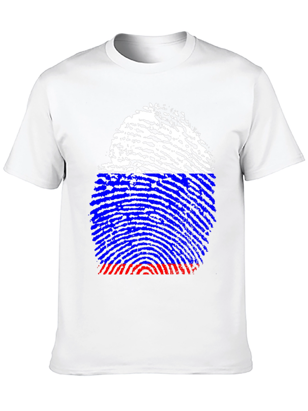Russia Flag Fingerprint T-Shirt