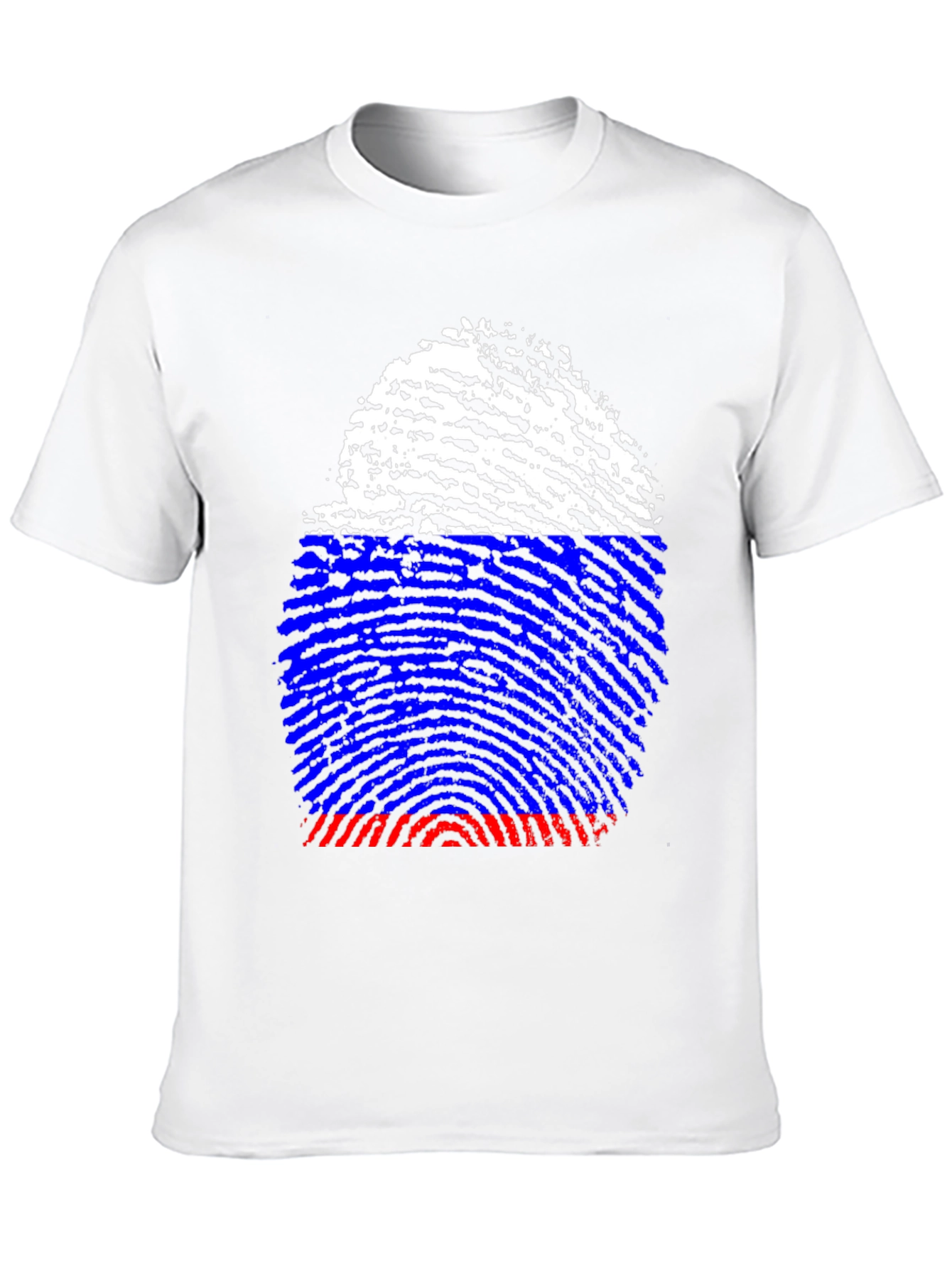 Russia Flag Fingerprint T-Shirt