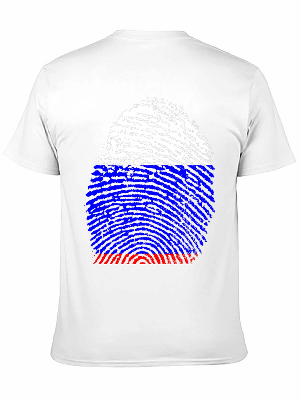 Russia Flag Fingerprint T-Shirt