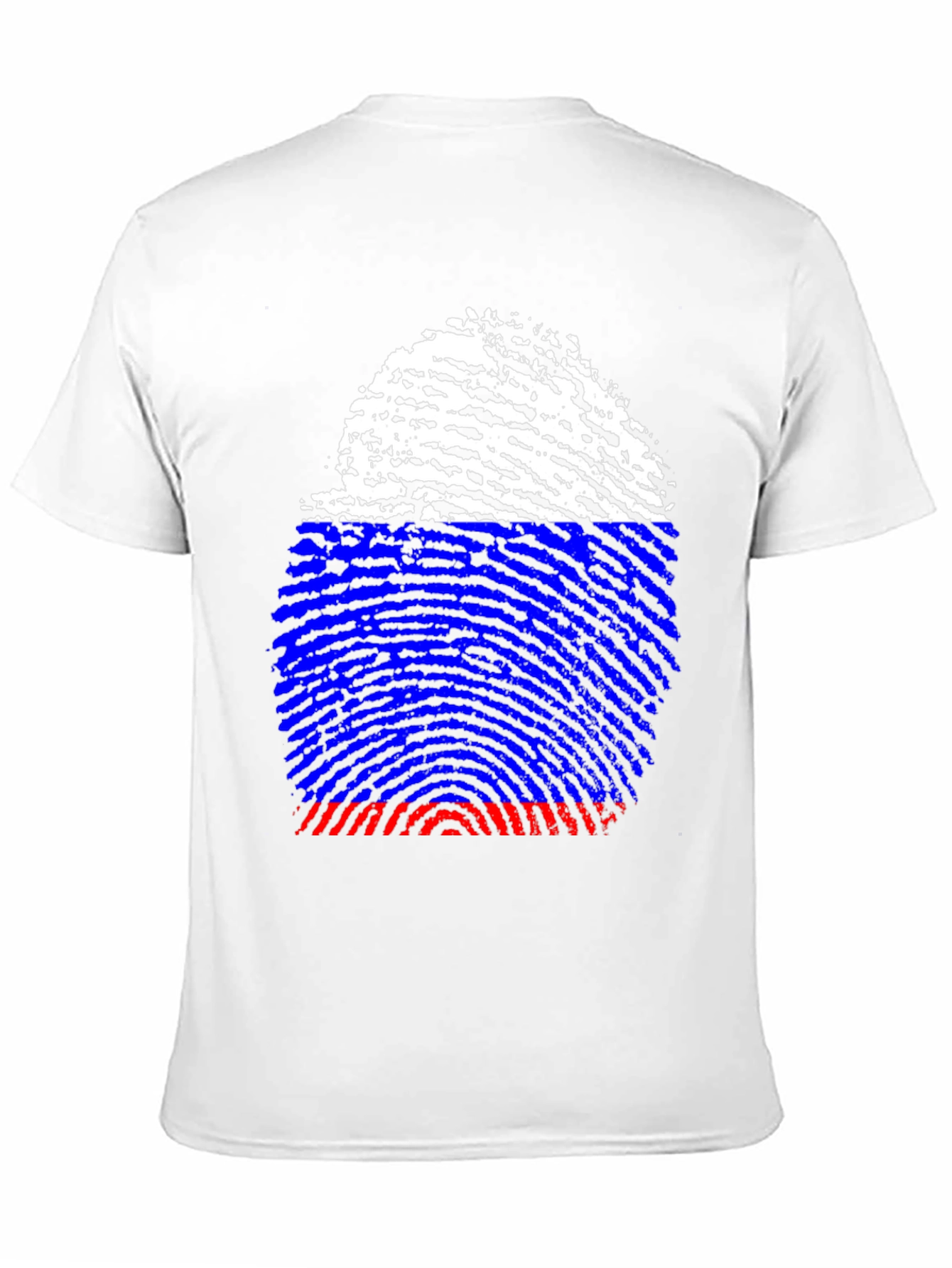 Russia Flag Fingerprint T-Shirt