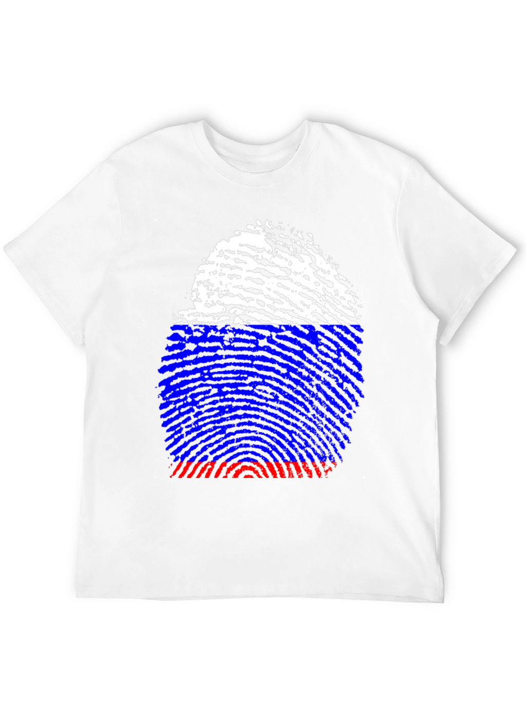 Russia Flag Fingerprint T-Shirt