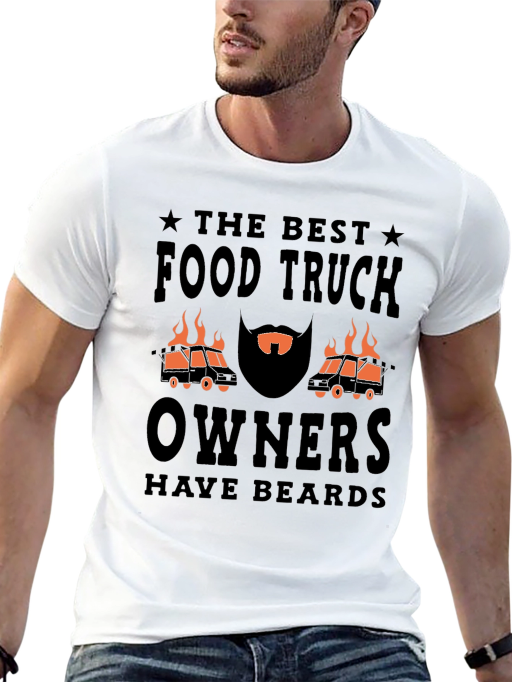 Food Truck Owner Beard T-Shirt