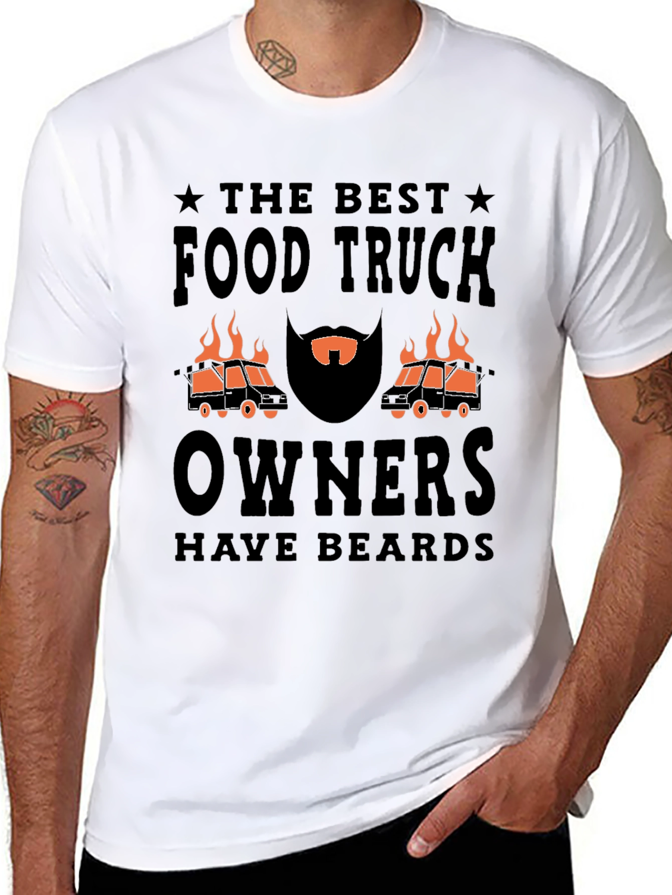 Food Truck Owner Beard T-Shirt