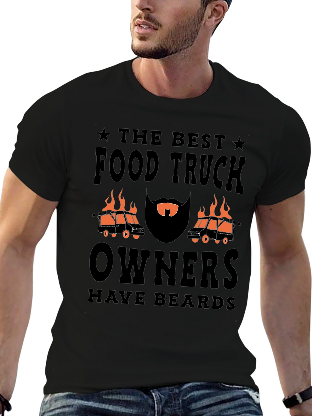 Food Truck Owner Beard T-Shirt