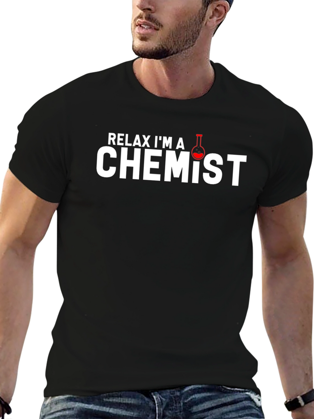 Relax Im A Chemist Black T-Shirt
