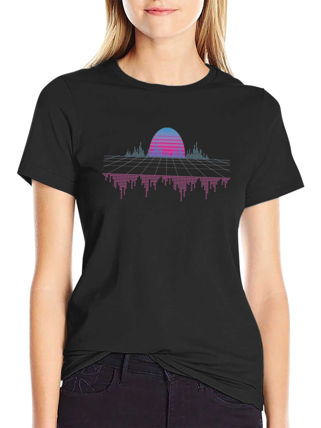 Retro Wave T-Shirt - Synthwave Sunset Graphic Tee