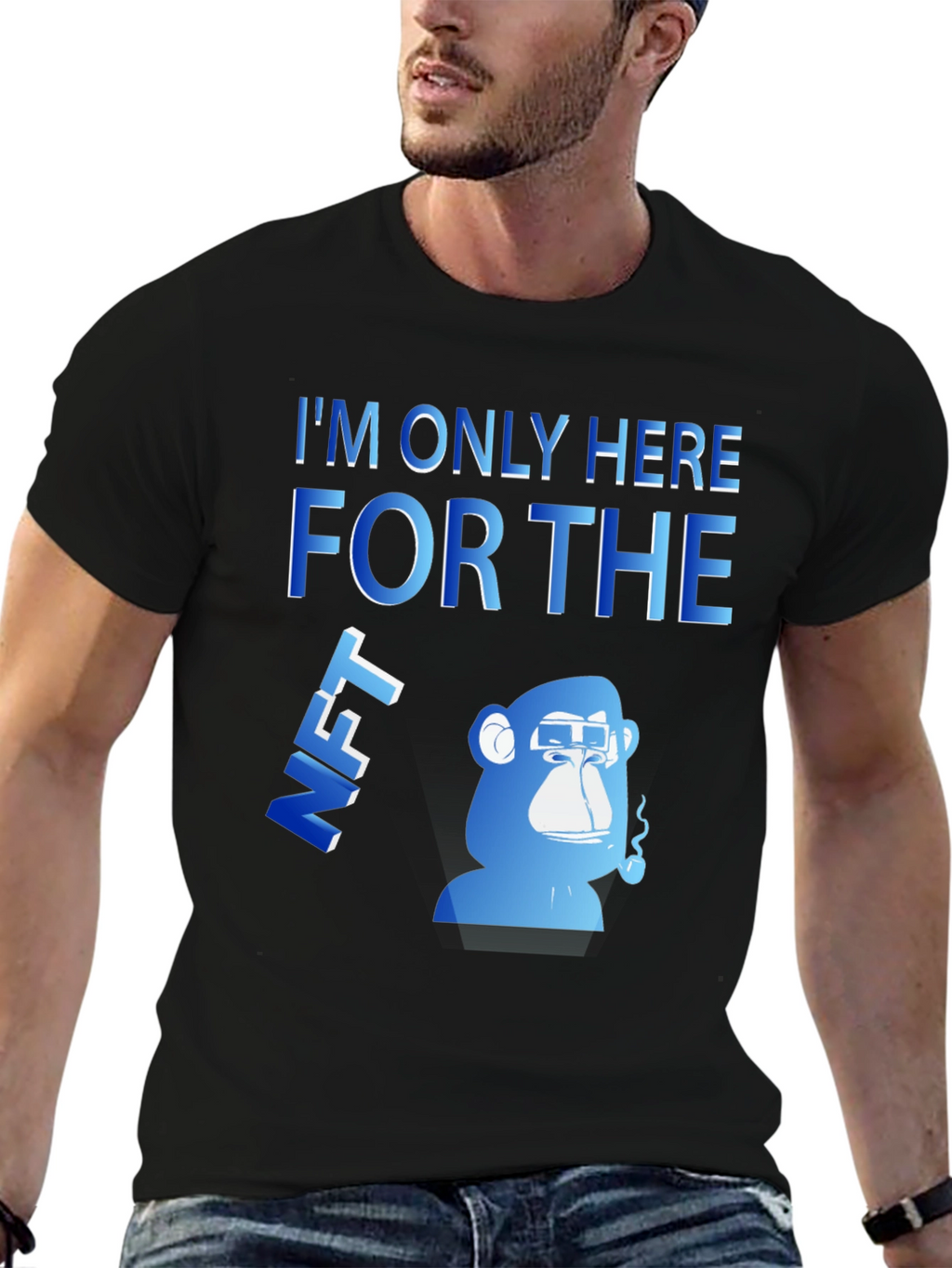 Im Only Here For The NFT Black T-Shirt