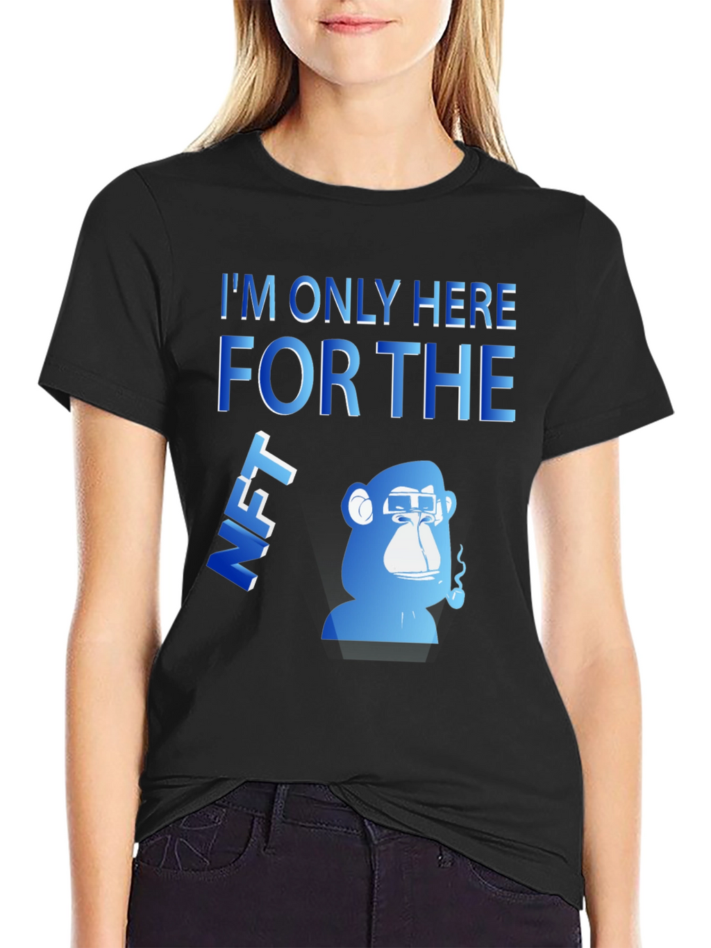 Im Only Here For The NFT Black T-Shirt