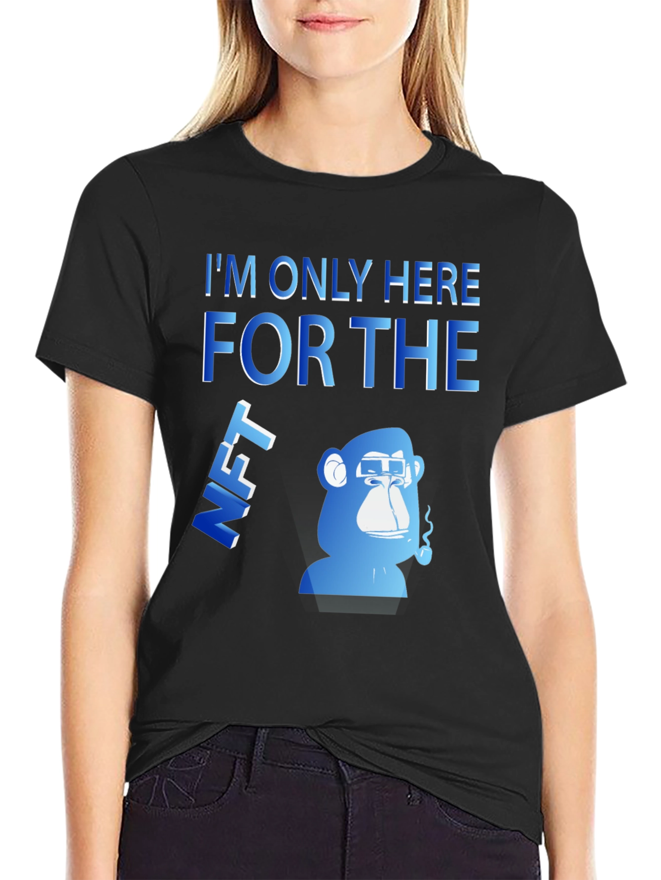 Im Only Here For The NFT Black T-Shirt