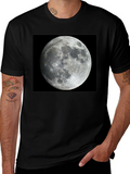 Lunar Phase Black Tee - Celestial Style