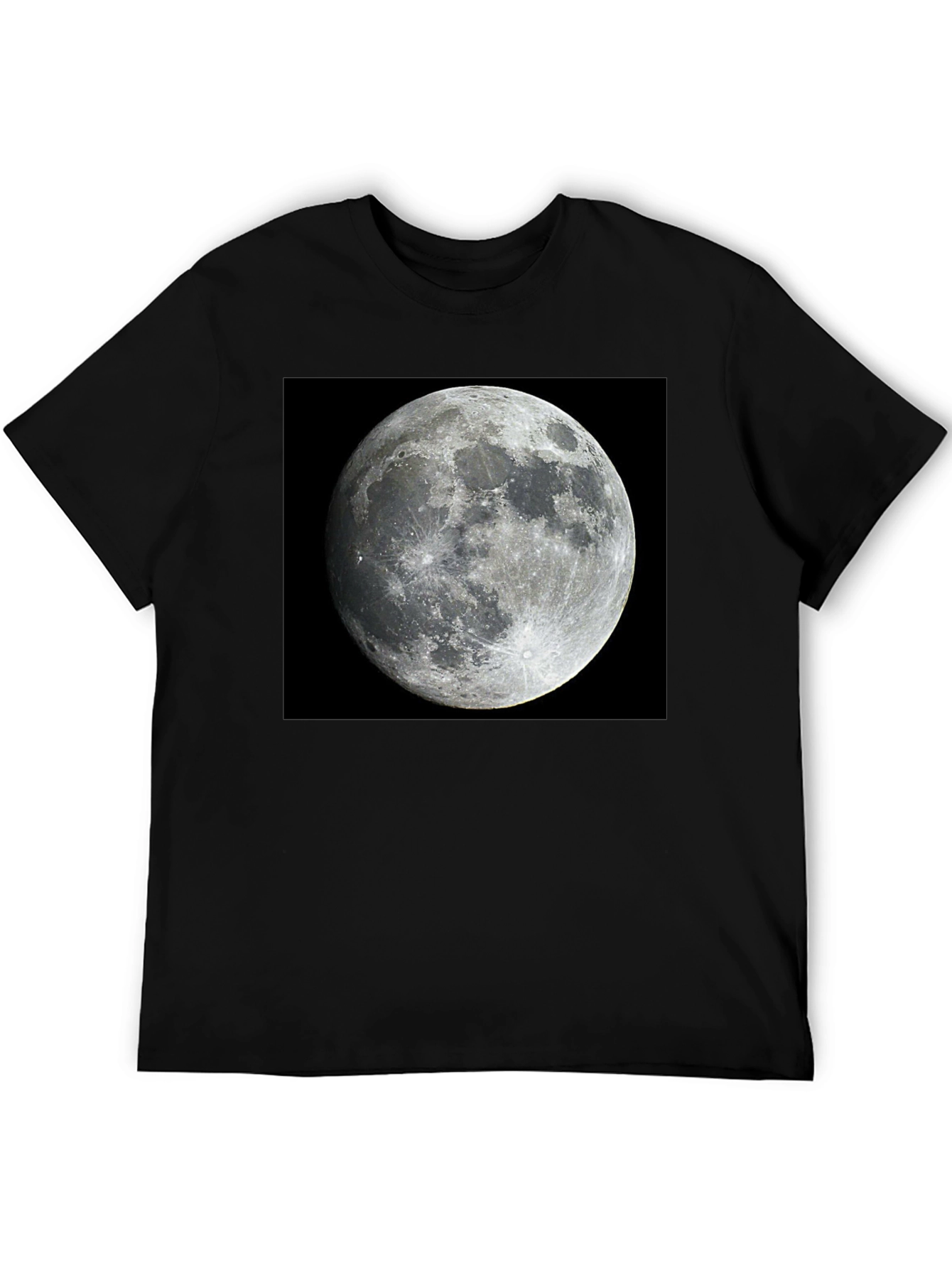 Lunar Phase Black Tee - Celestial Style