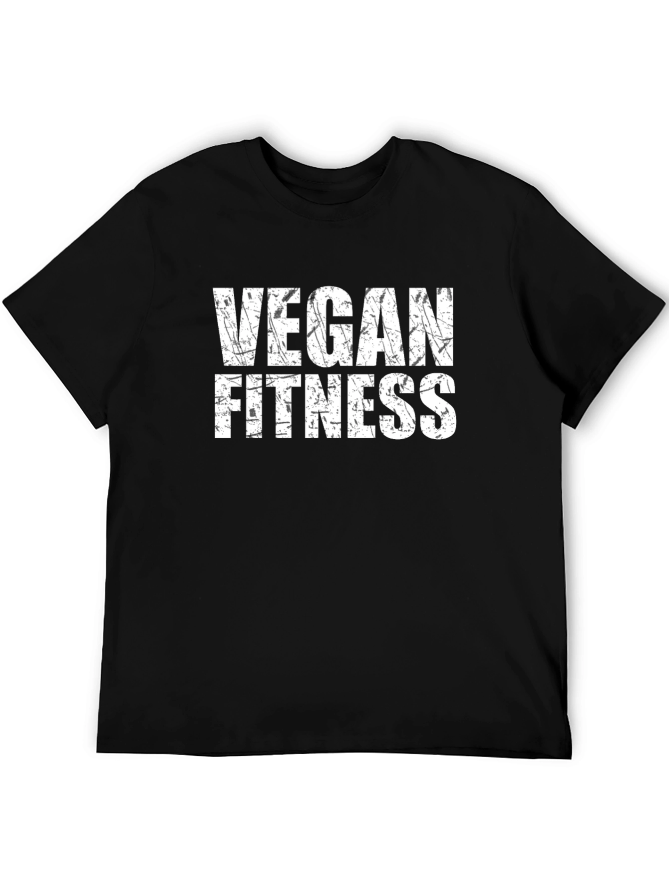 Vegan Fitness T-Shirt - Black Graphic Tee
