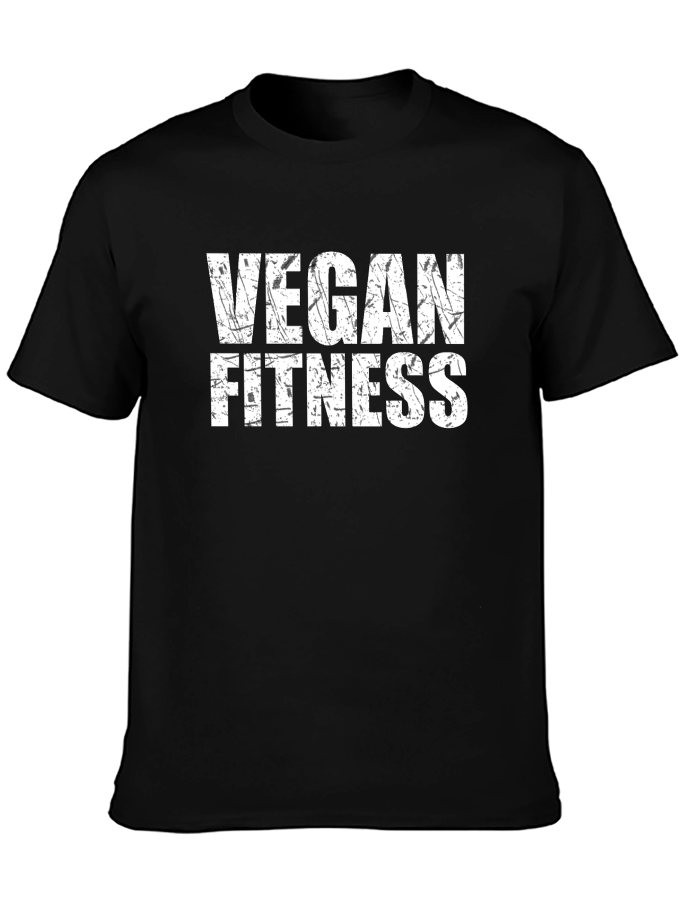 Vegan Fitness T-Shirt - Black Graphic Tee