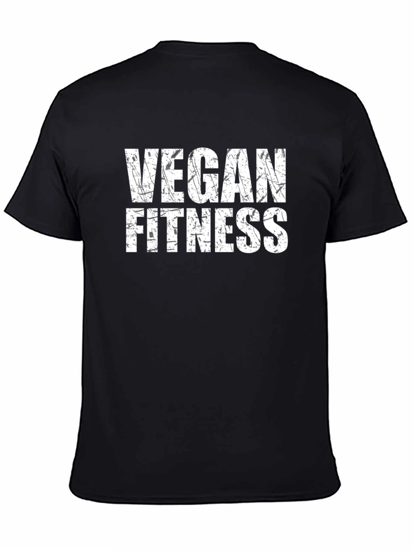 Vegan Fitness T-Shirt - Black Graphic Tee