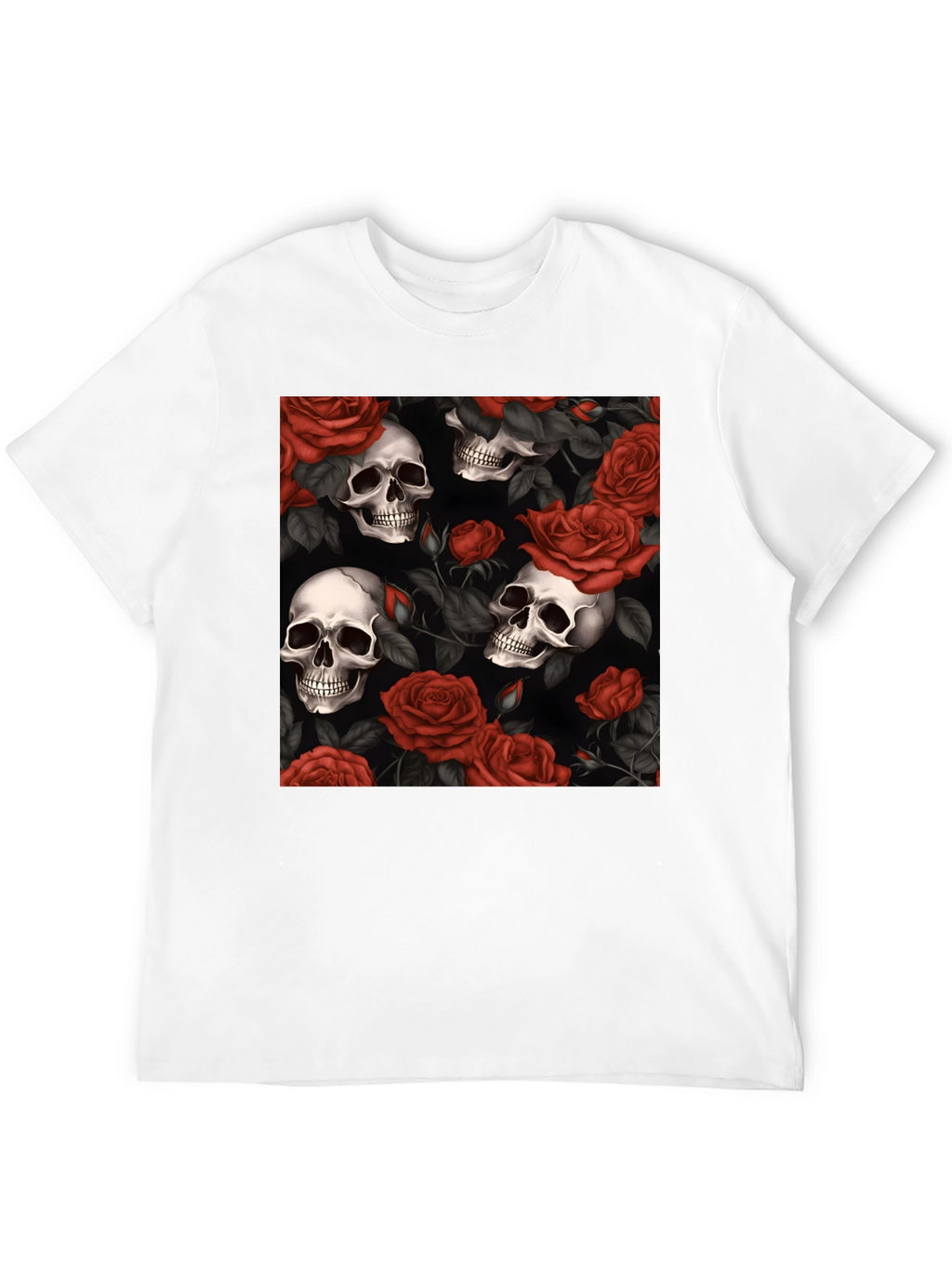 Skull & Roses Graphic T-Shirt