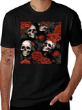 Skull & Roses Graphic T-Shirt