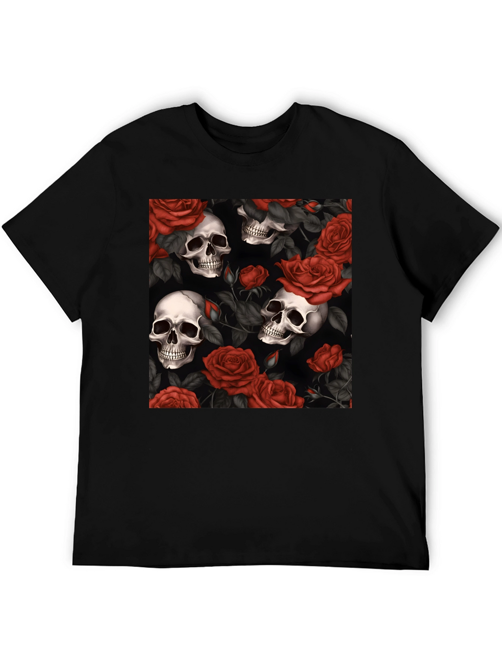 Skull & Roses Graphic T-Shirt
