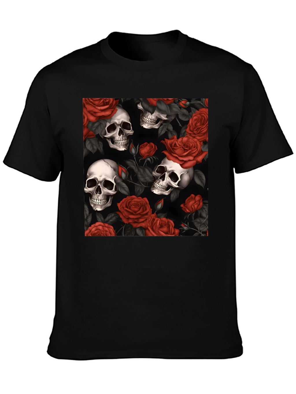 Skull & Roses Graphic T-Shirt