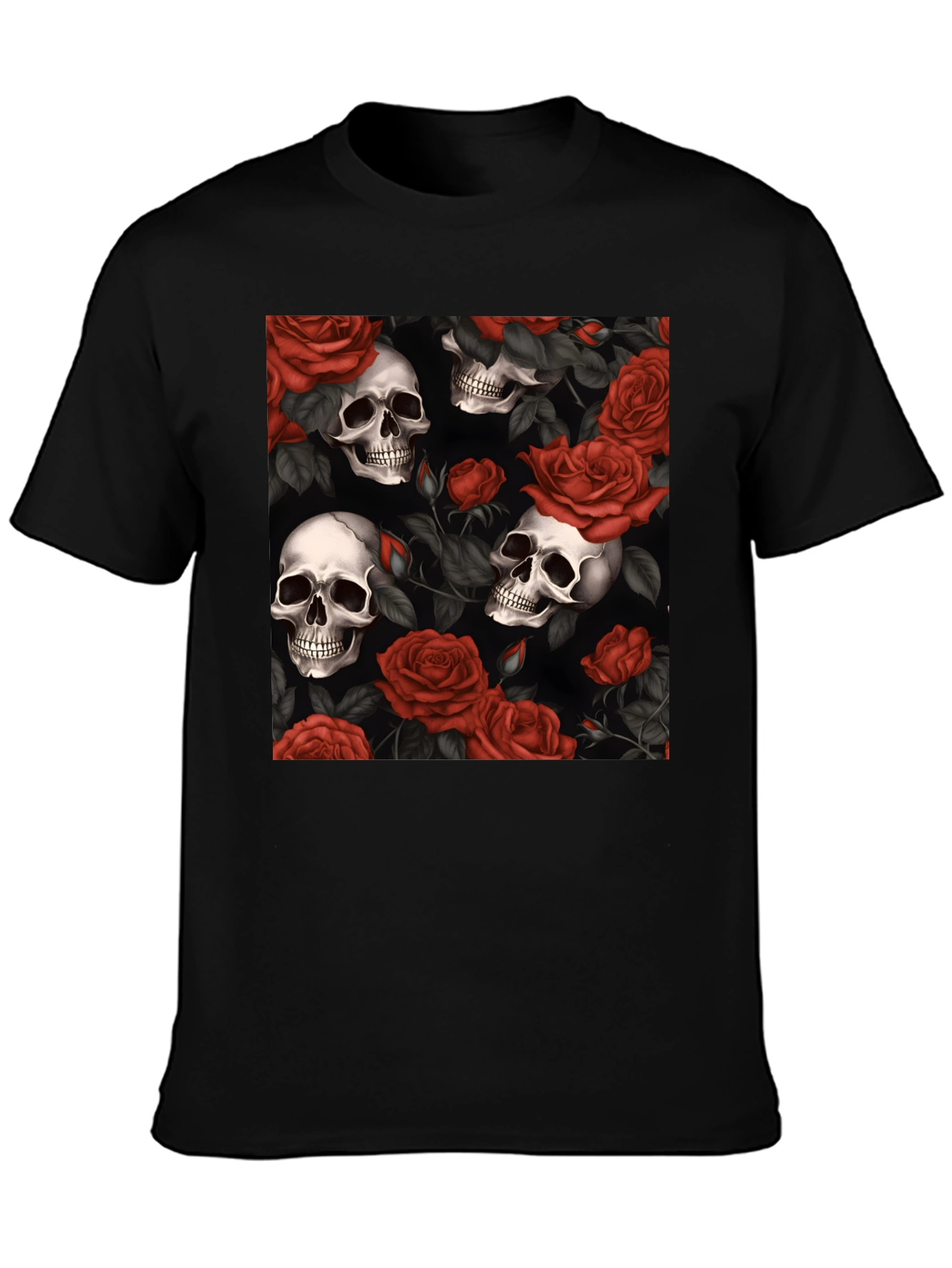 Skull & Roses Graphic T-Shirt