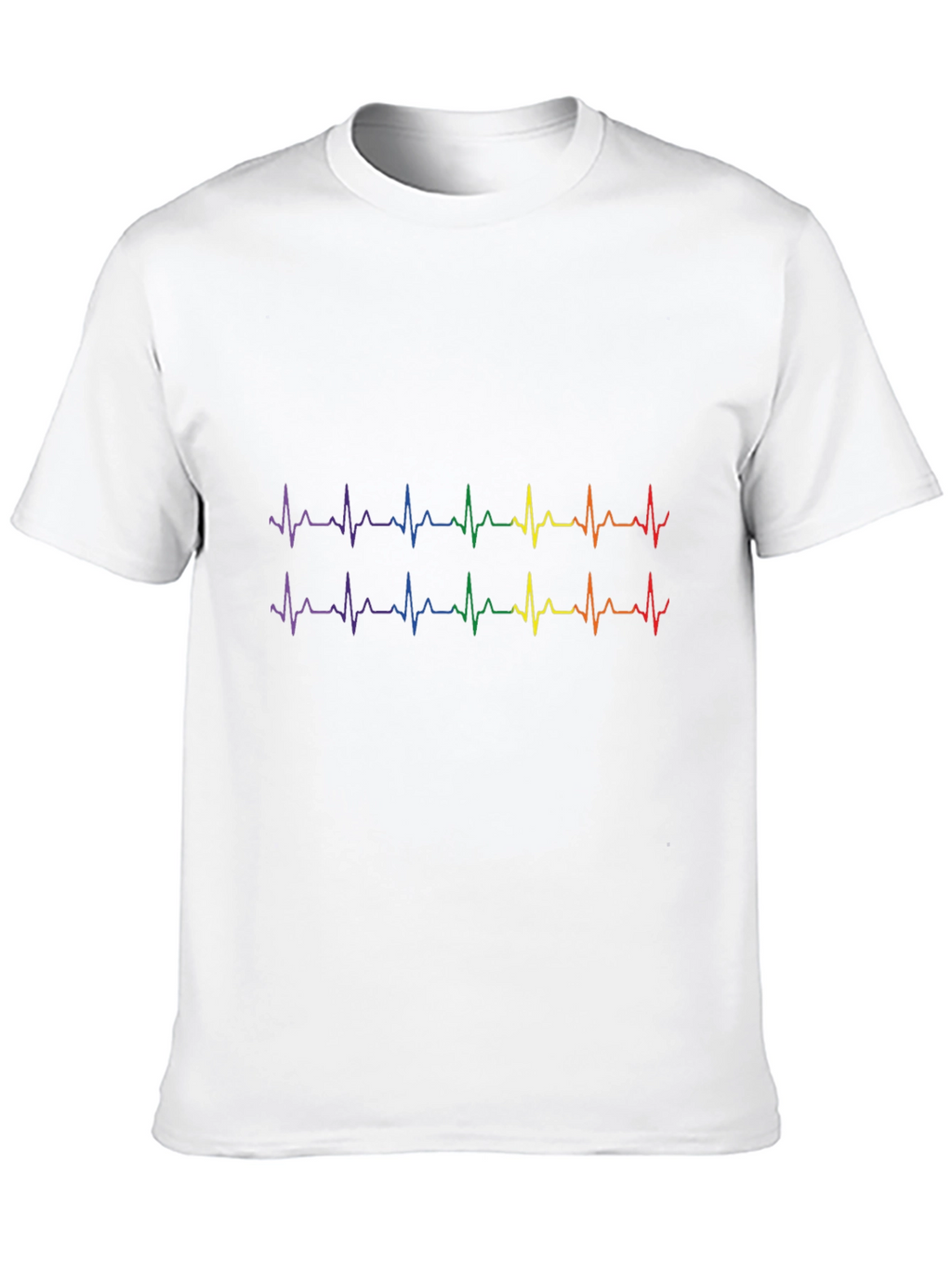 Rainbow Heartbeat T-Shirt - Black