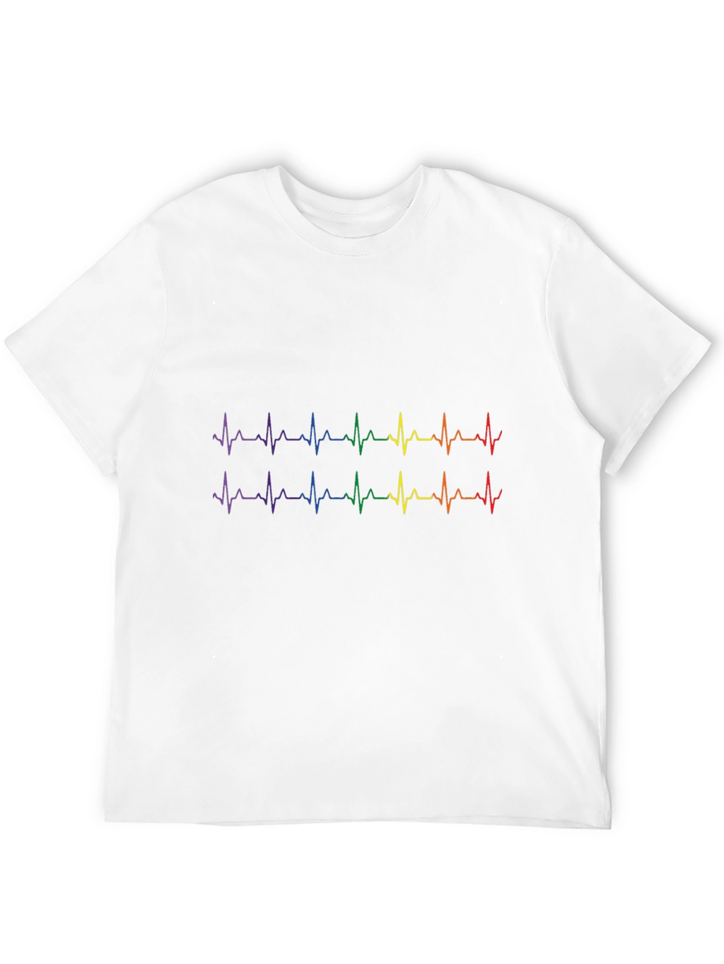 Rainbow Heartbeat T-Shirt - Black