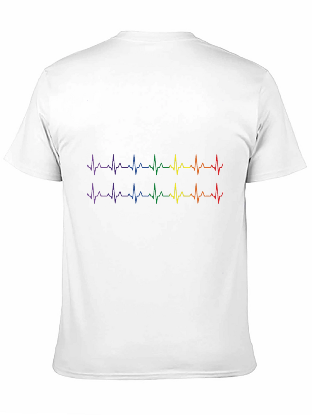 Rainbow Heartbeat T-Shirt - Black