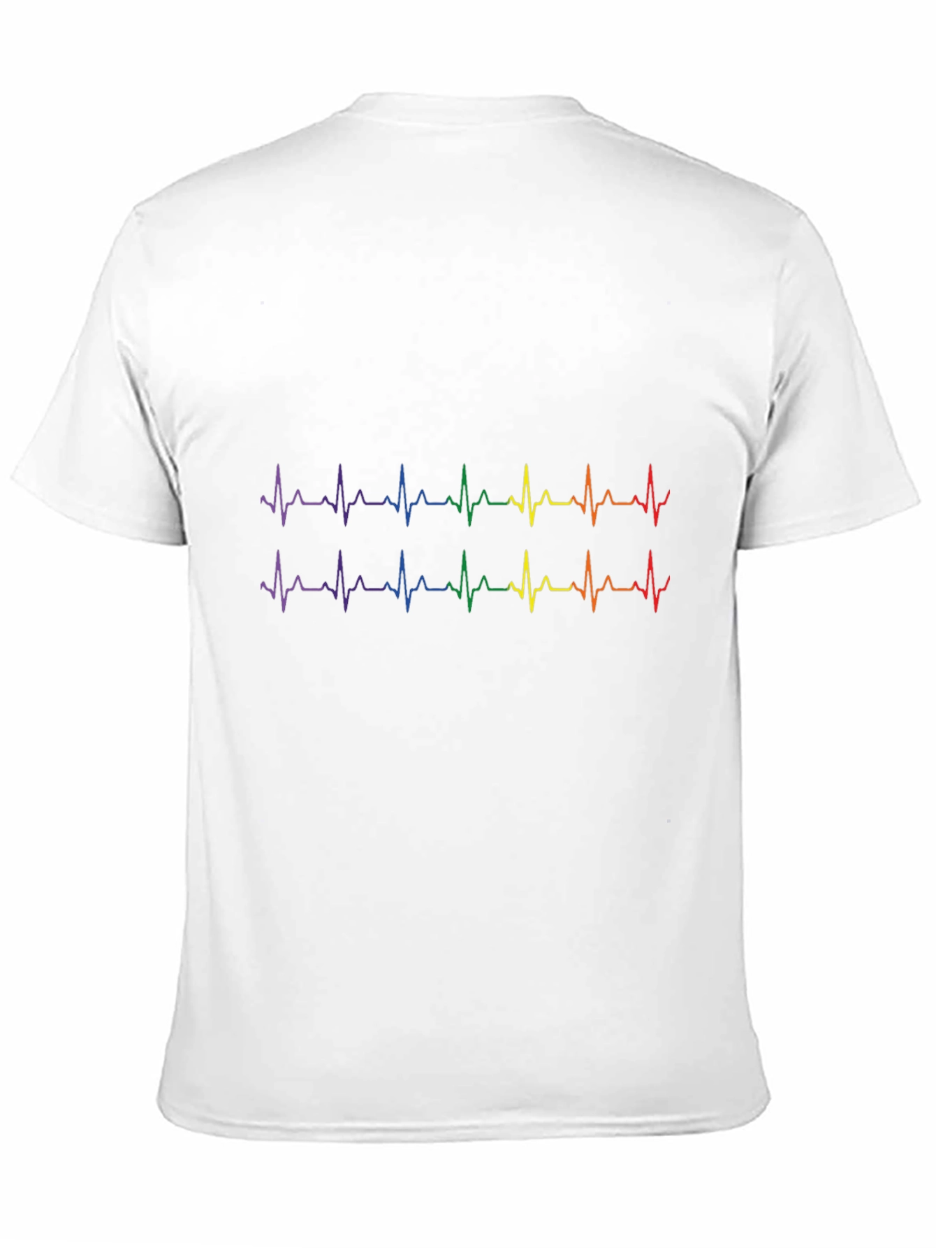 Rainbow Heartbeat T-Shirt - Black
