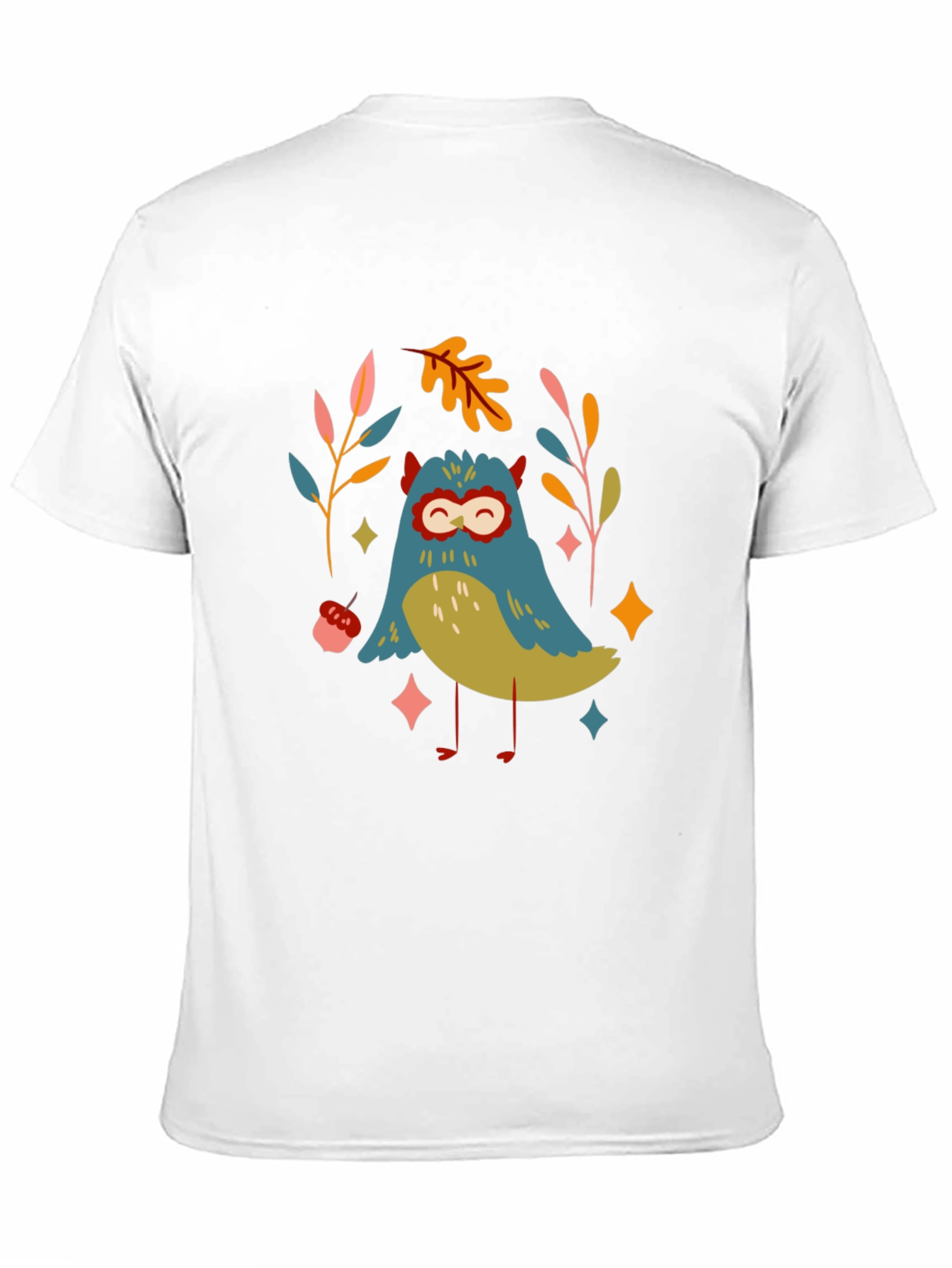 Whimsical Owl Graphic Tee - Black Unisex T-Shirt