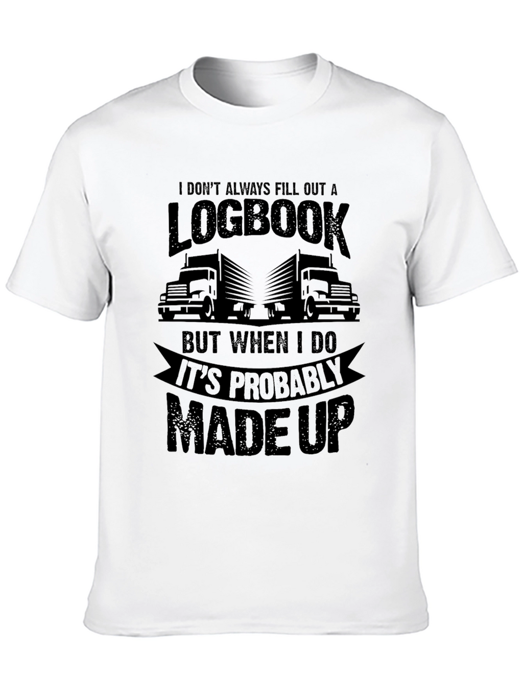 Funny Trucker T-Shirt - Logbook Design