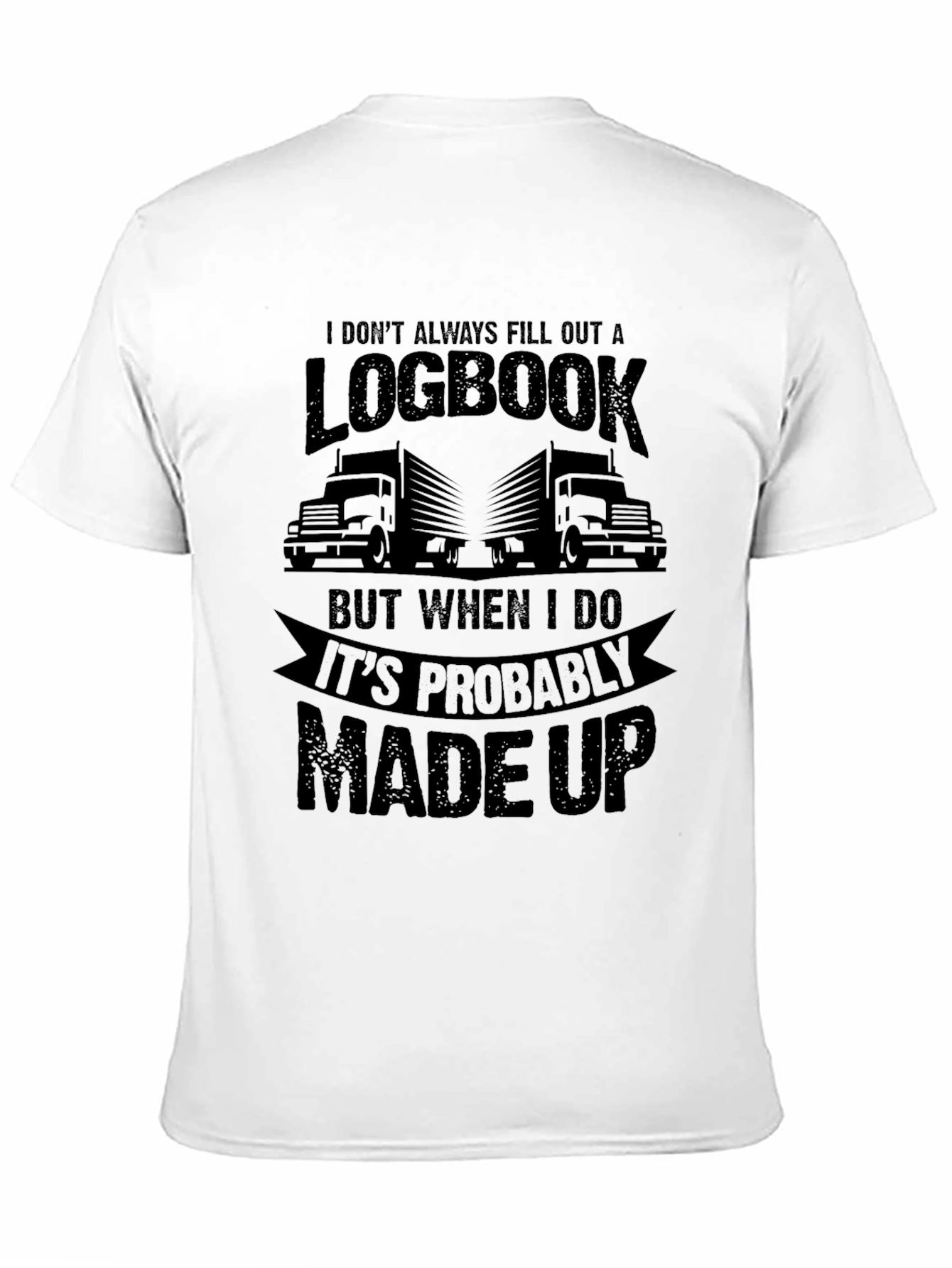 Funny Trucker T-Shirt - Logbook Design