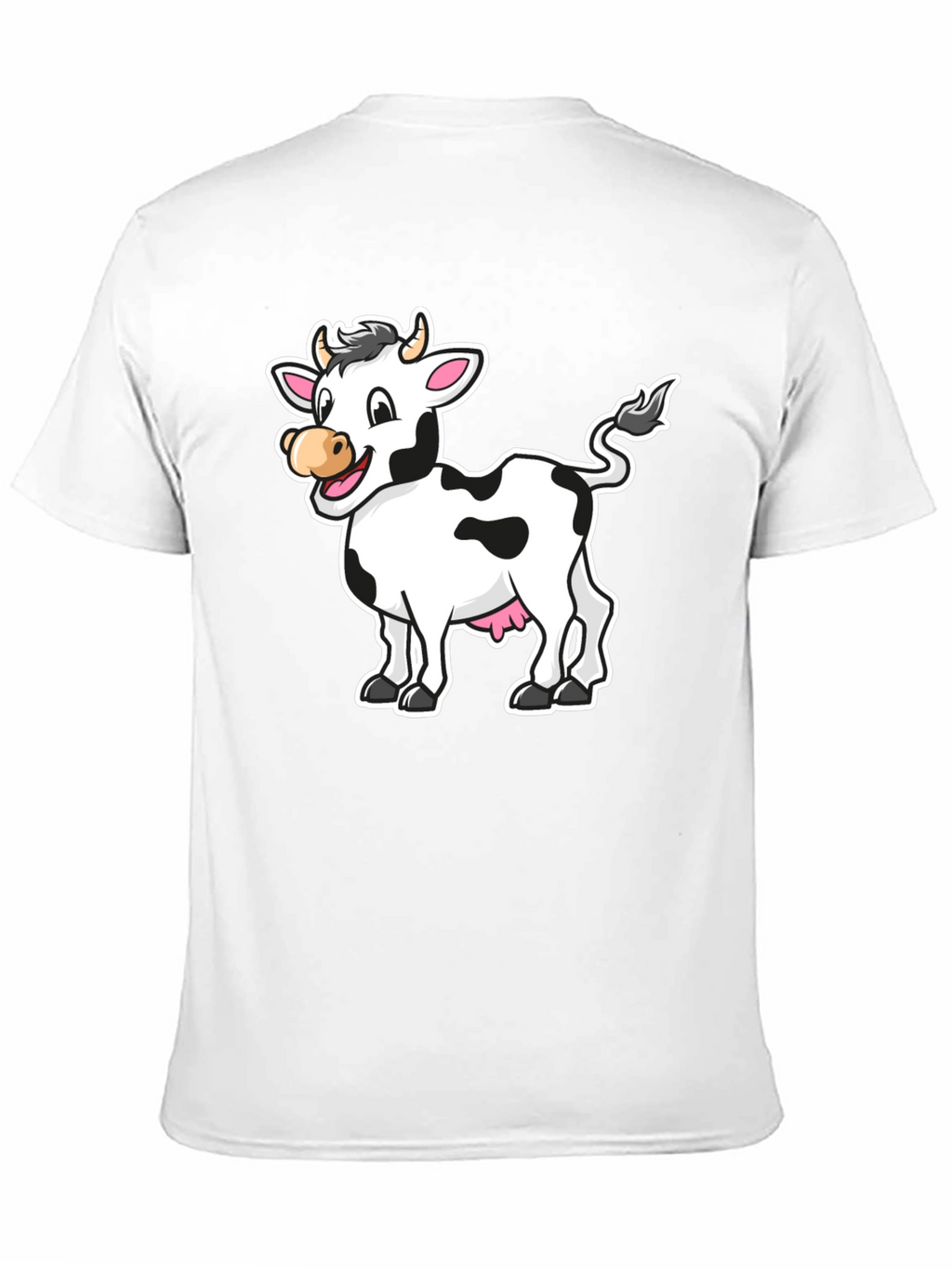 Cow Graphic Print Black T-Shirt