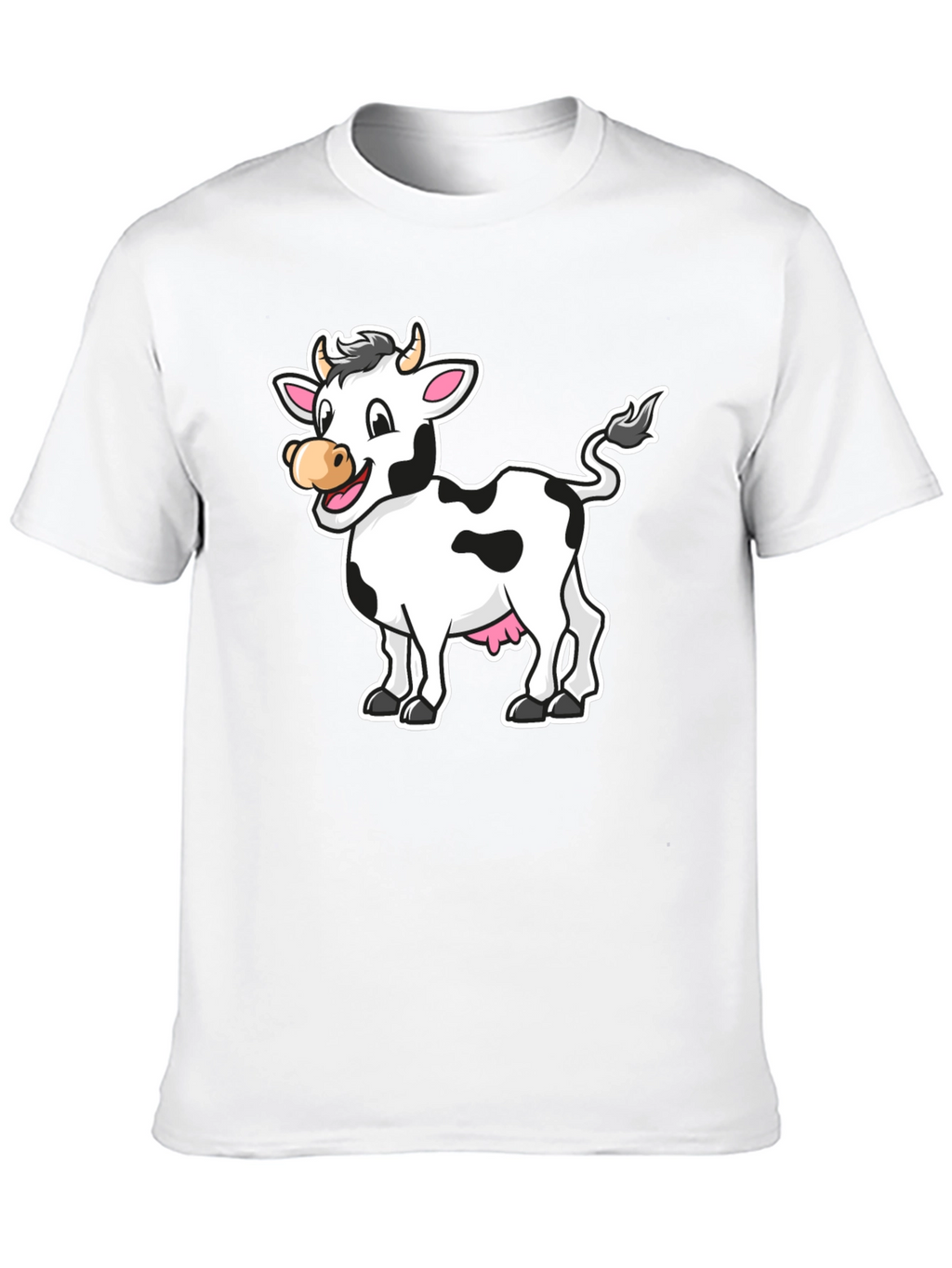 Cow Graphic Print Black T-Shirt