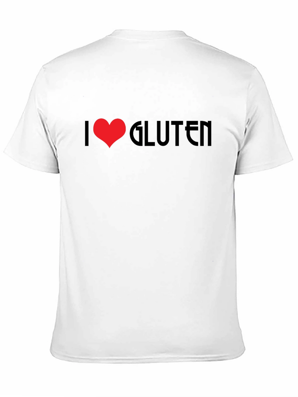 I Heart Gluten Black T-Shirt Novelty Graphic Tee