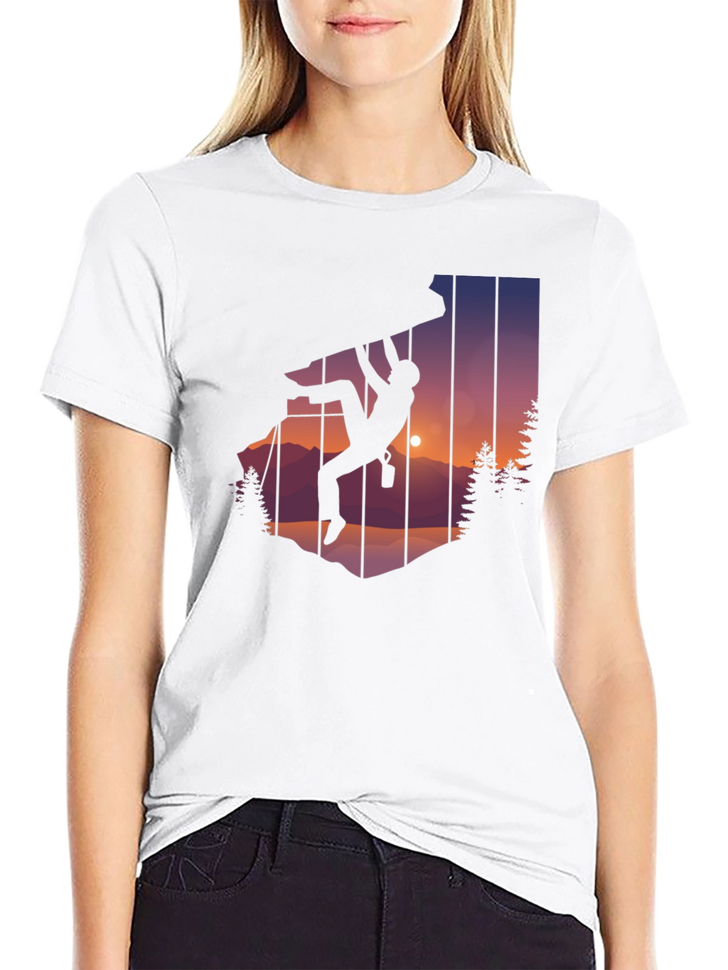 Climbing Silhouette Graphic Tee - Adventure T-Shirt