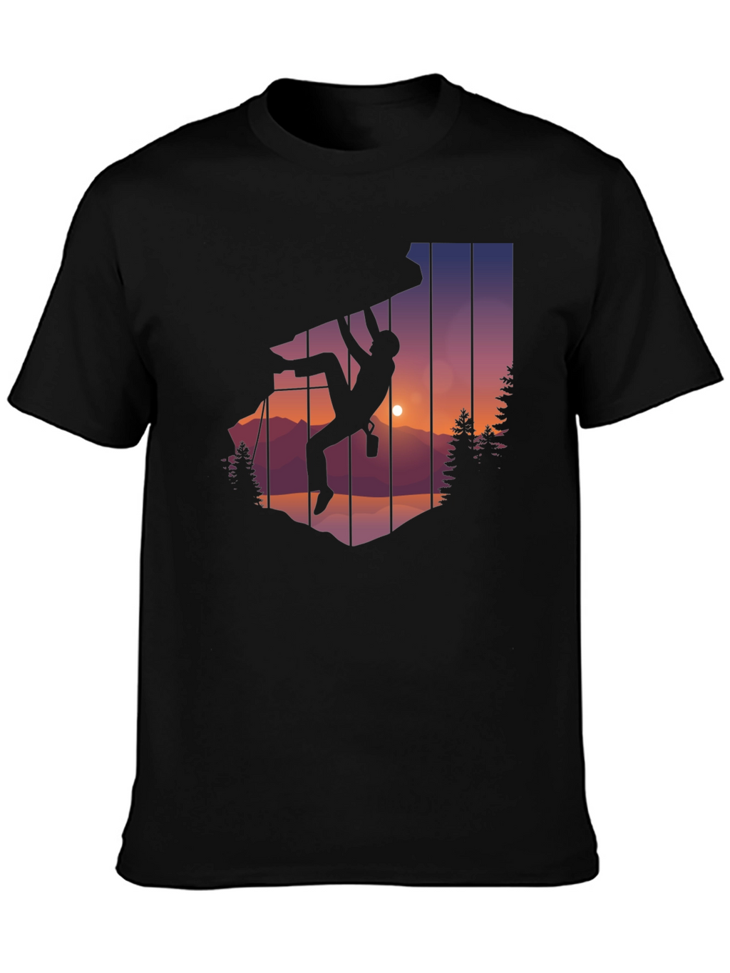 Climbing Silhouette Graphic Tee - Adventure T-Shirt
