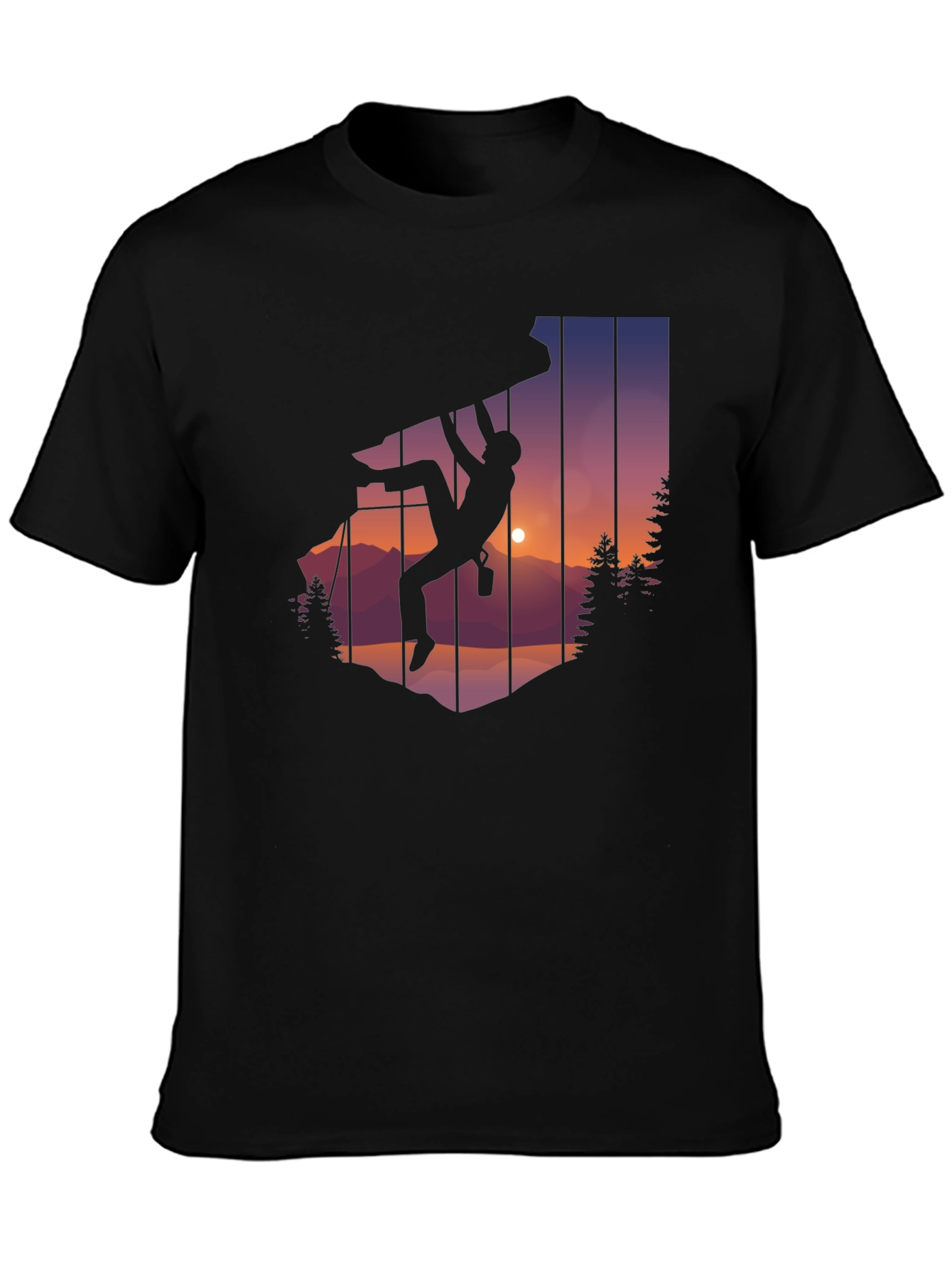 Climbing Silhouette Graphic Tee - Adventure T-Shirt