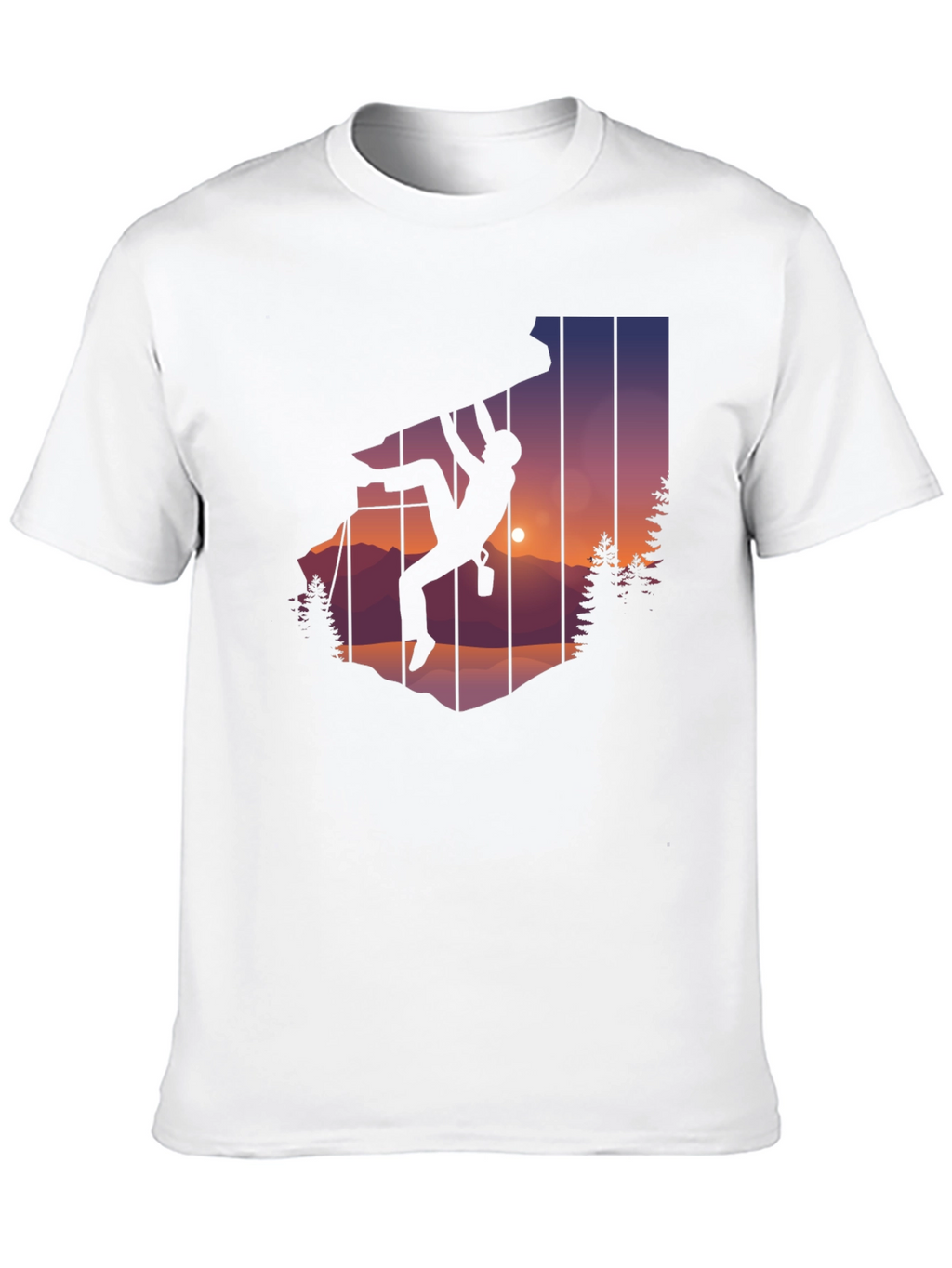 Climbing Silhouette Graphic Tee - Adventure T-Shirt