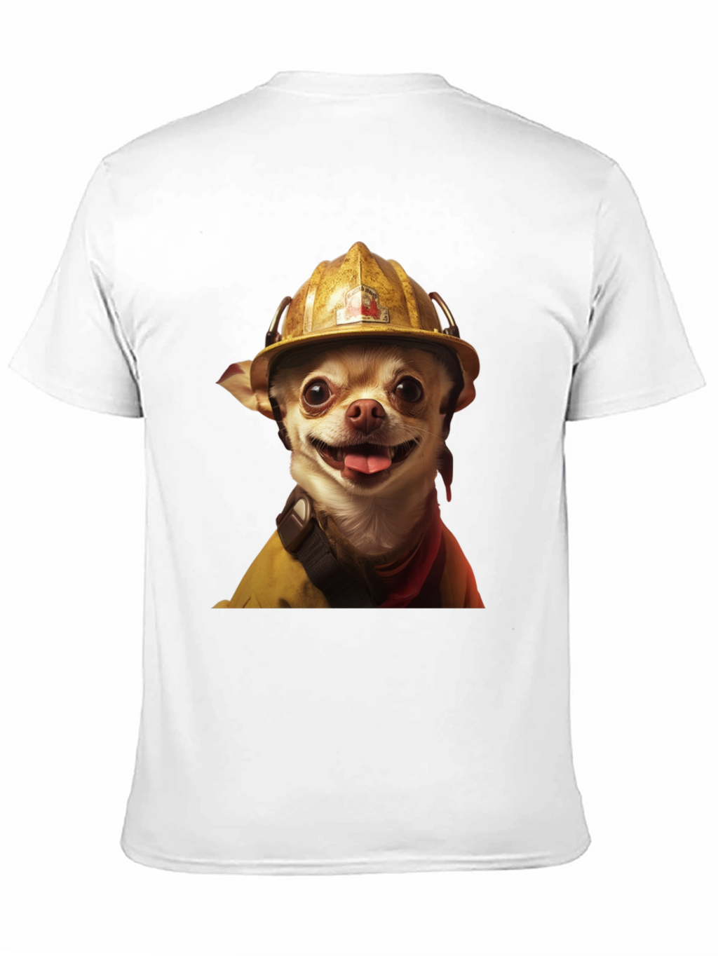 Dog Firefighter T-Shirt - Novelty Pet Lover Tee
