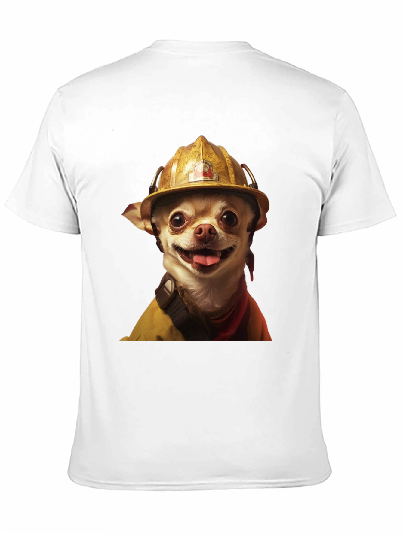 Dog Firefighter T-Shirt - Novelty Pet Lover Tee