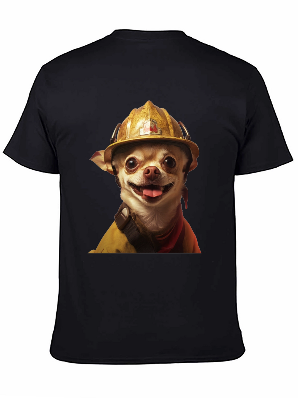 Dog Firefighter T-Shirt - Novelty Pet Lover Tee